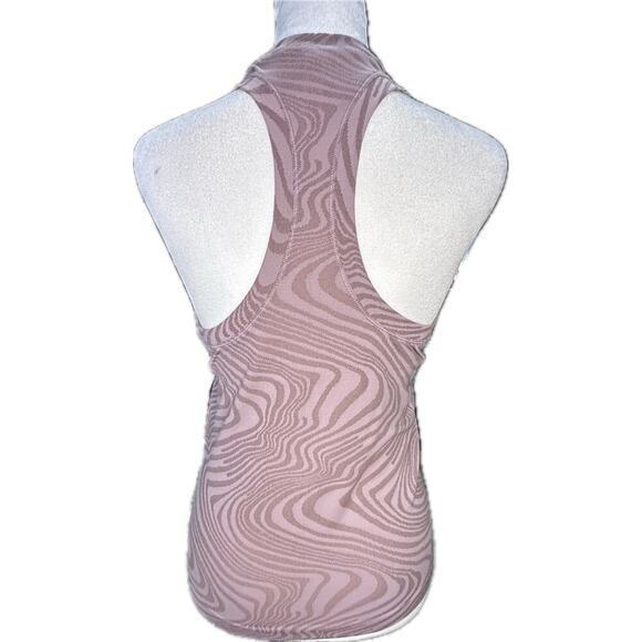 Athleta Momentum Seamless Tank Top Smoked Mauve Marble Racerback Size Small - Picture 2 of 7